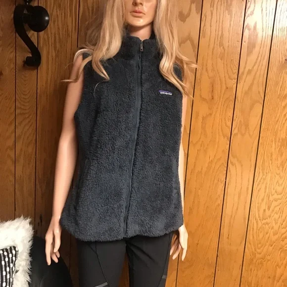Patagonia" Los Gatos Fleece-Vest-Dark Gray-Size L -Good Condition - Picture 4 of 15